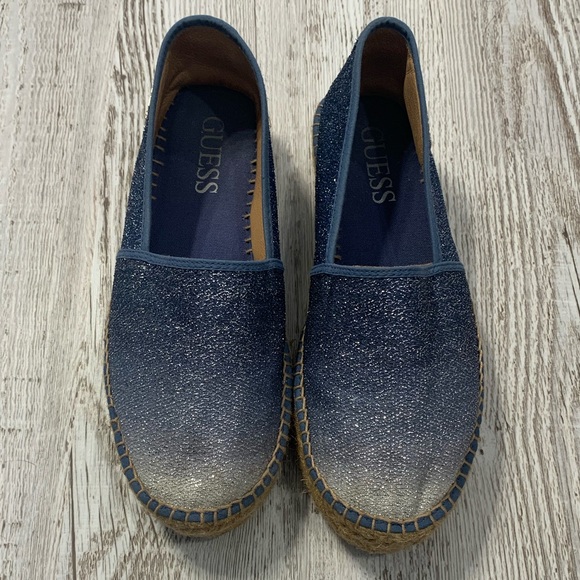 GUESS ‘Rosina’ blue ombré espadrilles flats - Picture 7 of 13